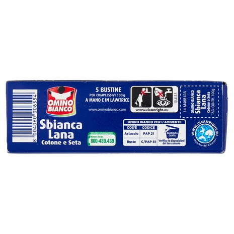Omino Bianco Sbianca Lana Cotone e Seta 5 x 20 g